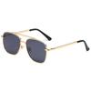 2231 Remate Montura Cuadrada de Metal de Doble Puente Estilo Europeo y Americano Unisex Gafas de Sol con Protección UV Venta al por Mayor de Amazon