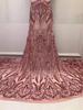 Nuevo Estilo Tela de Malla Bordada con Lentejuelas Tatuaje de Encaje Moda Ropa Vestido Moda Qipao Tela Encaje Lacemn2333