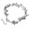 Pulsera de grava irregular de cristal natural de ágata transfronteriza pulsera de piedra semipreciosa joyería de piedra de color ins europeo y americano