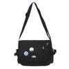 Bolsa de Ombro Casual Grande Capacidade Estilo Japonês e Coreano Masculina, Nova Bolsa Transversal Cross-Border, Bolsa Versátil de Nicho Ins para Mulheres