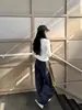 Pantalones de Chándal Anchos Talla Grande 150kg Estilo Americano con Tres Rayas para Mujer, Otoño e Invierno, Forrados de Felpa, Gruesos, Sueltos, con Retazos, Joggers