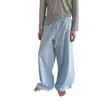 2026 Nuevos Pantalones Casuales Transpirables de Color Sólido de Moda para Primavera Verano, Pantalones Rectos Sueltos Casuales para Hombre Estilo Europeo y Americano con Cordones