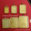 Caja Thangka Impermeable de Acero Titanio Esmaltado 2*3 Un Lado, Caja Gawa, Amuleto Budista Portátil Estilo Tíbet, Colgante Dorado Electrochapado