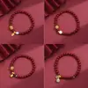 Tiktok live venta caliente pulsera de cinabrio pulsera de cinabrio rojo año de nacimiento femenino pulsera de la suerte NAFU joyería al por mayor