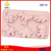 Más de 6 formas diferentes de molde de silicona para pastel de dinosaurio Herramientas de horneado DIY Molde esencial para jabón de aceite esencial hecho a mano