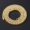 Corrente Tennis Masculina Liga de Zinco Strass Corrente Cubana Joias Corrente de Clavícula de Linha Única Colar Estilo Ins Joias Hip-Hop Femininas em Estoque