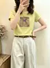 Camiseta de Algodão Canelado Guangzhou Shisanxing 220g para Mulheres, Direto da Fábrica, Modelagem Justa, Top Tendência de Manga Curta, Fornecimento Exclusivo da Segunda Remessa de Verão