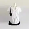 Traje de verano para mujer, conjunto de 2 piezas, versión coreana nueva 2024, camisa holgada, falda vaquera