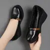 Zapatos de Cuero Redondos Blancos con Grulla de Almohada para Mujer, Zapatos de Trabajo Cómodos, Zapatos para Mujer sin Cordones de Suela Suave, Zapatos Planos Versátiles Casuales para Mujer