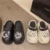 Moda Popular en Internet Zapatos de Tacón Alto EVA con Agujeros para Mujer Atuendo de Verano 10cm Nuevos Sandalias de Plataforma de Fondo Grueso Combinan con Todo