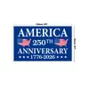 Bandera de Fondo para Cumpleaños del 250 Aniversario Americano Transfronteriza Bandera de Jardín 1776-2026 Bandera Decorativa del Día de la Independencia