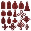 Accesorios de joyería DIY, colgante de borla roja festiva de Año Nuevo chino con gota de aceite de aleación, accesorios para el cabello DIY, colgante de boda
