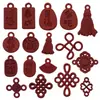Acessórios para Joias DIY Liga Esmalte Estilo Chinês Festivo de Ano Novo Pingente de Borla Vermelha Acessório de Cabelo DIY Pingente de Casamento