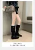 Botas con hebilla y plataforma interior 2026 moda mujer botas largas botas largas elegantes estilo coreano mujer nuevo corte ajustado