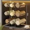 Estante de Almacenamiento para Tazas, Taza de Agua, Taza Térmica, Estante de Hierro Forjado por Capas, Taza de Té, Estante de Tazas Doméstico Simple de Múltiples Capas con Drenaje