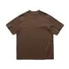 Yidao Vintage 2026 Verano Nuevo Japonés Retro Simple Color Sólido Básico Cuello Redondo Corte Holgado Unisex Manga Corta Camiseta