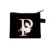 Monedero de moda para mujer, diseño de letras AZ, con cremallera, pequeño bolso cuadrado de poliéster, llavero, monedero para niños, 2022
