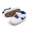Primavera e outono bebê de 1 ano sola macia antiderrapante esportivo tênis branco pequeno masculino e feminino tesouro velcro sapatos de bebê para criança atacado