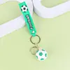 Chaveiro Pingente de Borracha Macia Pvc Estéreo 3D Bola Esportiva Pequeno Presente Chaveiro Promocional Pingente de Bolsa Atacado