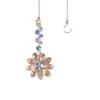 Ab Crystal Sun Fiesta Atrapasoles Fabricante de Arcoíris Adorno Colgante Decoración de Flor de Navidad Regalo Atrapador de Cristal Carrillón de Viento