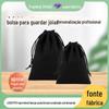 Fabricante Pronto Feito Preto Cordão Bolso Power Bank Fones de Ouvido Secador de Cabelo Bolsa de Armazenamento de Joias Saco de Veludo Atacado