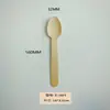 Cucharas de Madera Desechables Biodegradables de Grado Alimenticio para Comida Occidental y Postres, Personalizadas para Exportación Transfronteriza