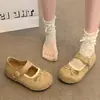 Novos Sapatos Femininos Doces com Laço, Sola Grossa, Modelo Baixo, Primavera/Verão 2026, Fofos e Divertidos, Aumentadores de Altura, Mocassins Birkenstock, Mais Vendidos