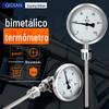 WSS311 / 411 Tubo de Caldeira de Aço Inoxidável Termômetro Industrial Termômetro Bimetálico Radial Universal Axial