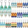 Chaveiro de Acrílico Estilo Praia Tropical Europeu e Americano Transfronteiriço Pingente Criativo para Mochila Novo Presente Transfronteiriço para Casal