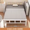 Cama plegable, marco de hierro extra grueso, cama pequeña para uso doméstico, adecuada para siestas, dormitorios, adultos, cama fácil de montar, cama extra para dormitorio, cama para apartamento de alquiler