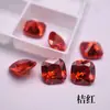 Zircônio Laranja-Vermelho Quadrado Gordo Pedra Solta Pedra Quadrada Gordo Zircônia Cúbica Laranja-Vermelho Atacado Pedra