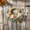 Guirnalda Semicírculo de Flores Artificiales Adornos para Decoración de Puerta de Acción de Gracias Calabaza Blanca Guirnalda de Cosecha de Otoño Temporada de Cosecha Venta Caliente