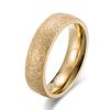Anillo unisex de oro rosa esmerilado de siete colores con estilo simple de Amazon para parejas.