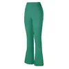 Novas Calças Boca de Sino Antibacterianas de Yoga para Mulheres, Calças Esportivas Boca de Sino Fitness de Cor Sólida, Calças Boca de Sino Slim Fit de Cintura Alta em Lycra Levanta Bumbum