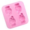 Em estoque atacado conjunto de 4 peças molde de silicone para bolo melodia DIY molde de gato de desenho animado ferramentas de decoração de chocolate