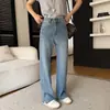 Haz que tus piernas luzcan más largas y delgadas~ Jeans Super Adelgazantes con Dobladillo Dividido Estilo Nuevo 2026 Pantalones de Pierna Ancha Rectos Sueltos de Longitud Completa para Mujer Primavera