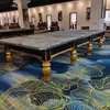 Mesa de Bilhar de Aço Forte e Durável para Armazém, Boa Qualidade e Preço Barato, Atacado de Fábrica Conjunto Completo de Mesa de Bilhar com Pernas Floridas e Maleta de Bilhar