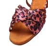 Zapatos de tacón alto para niños con estampado de leopardo nuevos 2023, zapatos de práctica de baile de suela blanda para danza latina, zapatos de baile estándar nacional para niñas