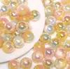 Cuentas redondas de ojo de gato chapadas en oro de dos colores degradados, cuentas sueltas, pulsera DIY, pulsera de cuentas, accesorios para collares, materiales hechos a mano
