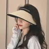 Sombrero de Sol Japonés Air Top Hat para Mujer de Verano Protector Solar Topless Sombrero de Sol de Moda Todo Combina Cyber Celebrum Sombrero de Sombrilla para Playa Tendencia