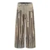 Jeans Lavados con Tinta Estilo Ro Streetwear Americano Pesado para Hombre Jiayiku 2025 Pantalones de Pierna Ancha de Alta Calidad