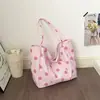 Bolso de Hombro de Lunares Estilo Coreano Doble Cara, Fresco y Sencillo, Bolso de Nailon Versátil, Gran Capacidad, Bolso de Lona para Viaje Femenino