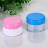 Caja de plástico redonda al por mayor de 5 10 15 20 30 50 g, caja para ungüentos, caja para crema cosmética, botella pequeña de muestra