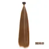 Extensões de Cabelo de Cor Única de 18 polegadas para Venda por Atacado Misturadas com Fios Dourados e Prateados, Extensões de Rabo de Cavalo com Fios Dourados e Prateados a Laser com Ferramentas