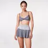 Traje de Baño para Mujer 2026 Nuevo Estilo Cuadros Puro Deseo Estilo Chanel Chica Dulce Busto Pequeño Dos Piezas Vacaciones Manantial Caliente Bikini