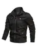 Jaqueta Masculina de Algodão Lavado Estilo Novo para Comércio Exterior Aliexpress Transfronteiriço, Jaqueta Top Masculina Jovem com Gola Alta