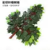 Folhas de figueira, plástico com revestimento de cola, galhos de figueira, folhas de plantas verdes, galhos de árvores artificiais, modelagem de decoração de engenharia