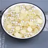 Venta Caliente 10-16mm Perla de Media Cara ABS Perla de Imitación Accesorios para el Cabello Estilo K Accesorios para el Cabello Hechos a Mano Material DIY