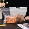 Bolsa de Embalaje para Pan Tostado 450g Cierre Cremallera Auto-Sellante Transparente Sello Alimentario Bolsa para Pan Copo de Nieve Repostería Bolsa de Embalaje Individual Pequeña