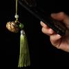 Sándalo verde plataforma de loto difusor colgante texto juego teléfono móvil colgante decoración tallado mochila bolso de mano decoración simple